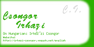csongor irhazi business card
